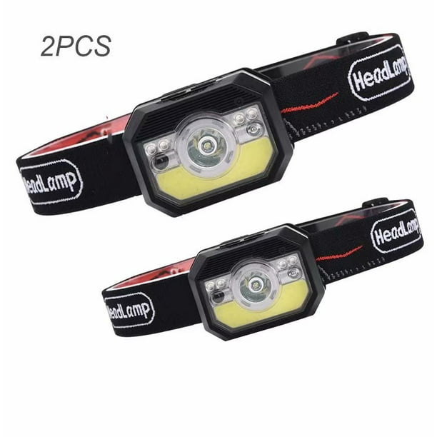 2 Pcs Head Torch LED Rechargeable Usb Head Torch Head Torch Children, Very Bright, Waterproof
