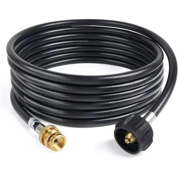 Mashaouyo Clearance12Ft Lpg Hose Propane Adapter 1 Lb To 20 Lb Hose Assembly Propane Tank Converter Replacement for Camping Stove Portable Grill Heater Type 1 Connection One Size Black