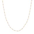 thumbnail image 3 of Gold Plated 18-inch Adjustable Violet Purple Enamel Bead Chain Necklace for Women, 3 of 6