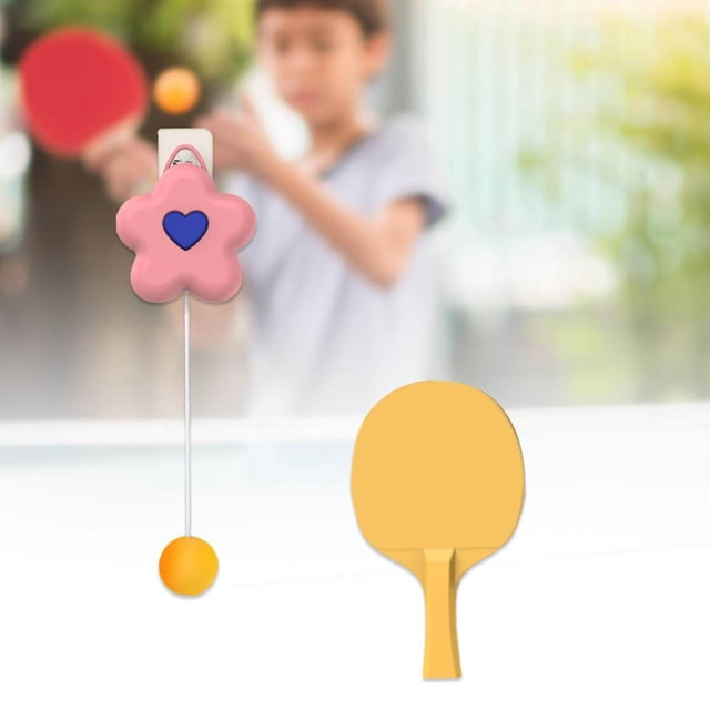 justharion Children's Hanging Table Tennis Trainer Exercise Equipment Self Training Pink 1 Paddle