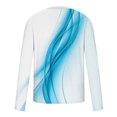thumbnail image 4 of cllios Long Sleeve Shirts for Men Big and Tall Casual 3D Line Print T-Shirt Crewneck Tees Mens Regular-Fit Shirt Workout Pullover Tops Blue L, 4 of 5