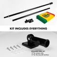 thumbnail image 2 of G128 Combo Pack: Flag Pole 6Ft Black Tangle Free & Bolivia Bolivian Flag 3x5FT Double Sided Embroidered, 2 of 9