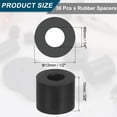 thumbnail image 2 of 36Pack Thick Rubber Spacer, 1/2 Inch OD x 1/4 Inch ID x 3/8 Inch Thickness, 2 of 6