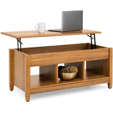 - Best Choice Products Multifunctional Modern Lift Top Coffee Table Desk Dining Furniture for Home, Living Room, Decor, Display w/ Hidden Storage and Lift Tabletop - Golden Oak