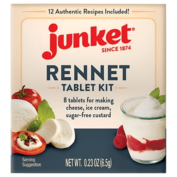 Junket Rennet Tablet Kit, 0.23 oz Bag, 8 Tablets Pack Of 12