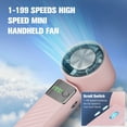 thumbnail image 5 of Juyafio Cutting-Edge Tech with 199 Speed Cooling Portable Small Fan&Handheld Fan,Foldable Desktop Fan,4000mAh, USB Rechargeable And Quiet Personal Fan For Home, Office, Travel & Outdoor Use (Pink), 5 of 18