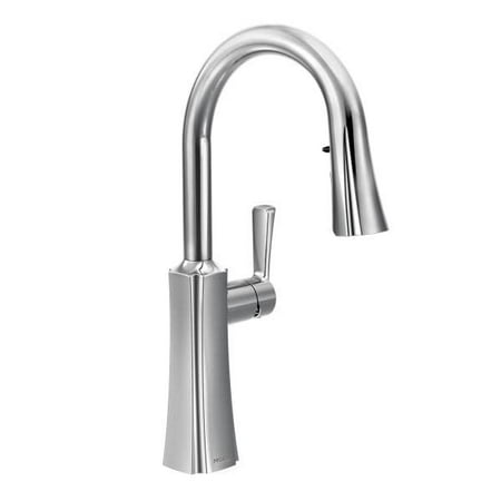 Moen S72608 Etch Pull-Down Spray High Arc Kitchen Faucet - Chrome