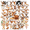 3A, variant on cartoon Deer Stickers, Waterproof Deer Sticker for Water Bottle Laptop Phone Cases Planner Skateboard Luggage Helmet Party Favor Decor, Ideal for Adults Teens Teacher Rewards