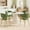 Green, variant on 2-Pack Mid Century Modern Faux Leather Dining Chairs with Curved Open Back, Upholstered Kitchen & Dining Room Chairs, Barrel Back Accent Chairs with Metal Legs, Black