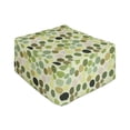 thumbnail image 1 of Abstract Rectangle Pouf, Continuous Random Dots Brush Strokes on Pastel Background Pattern, Under Desk Foot Stool for Living Room Office Ottoman with Cover, 25", Pastel Green Multicolor, by Ambesonne, 1 of 4