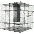 thumbnail image 6 of LINJH Large Cat Cage for 1-4 Cats with Storage Cube with Hammock 4 Tiers Cat Kennel, 6 of 9