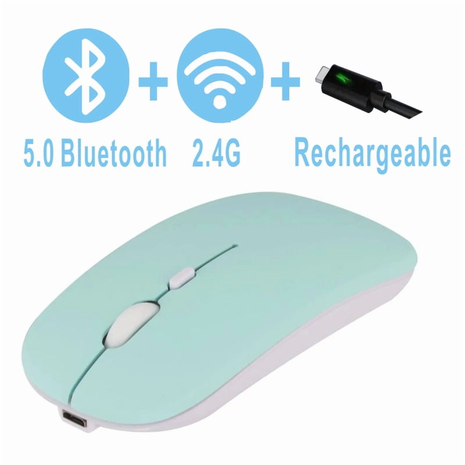 Mouse Wireless Rechargeable Bluetooth Dual Mode 5.2 Silent Computer  Gaming Ergonomic Gamer 2.4 USB 3-DIP for PC Laptops