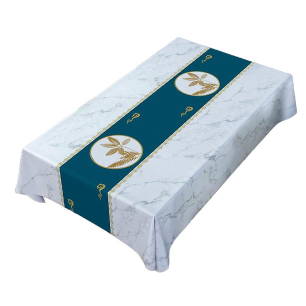 Mantel de mesa de centro rectangular de Pvc no lavable impermeable y a prueba de aceite para el hogar