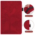 thumbnail image 4 of iPad Pro 11 2020 Case, iPad Pro 11 inch 2nd Generation Case, Dteck Embossed Tree Pattern PU Leather Magnetic Flip Folio Stand Case Auto Wake Sleep with Card Slots/Elastic Band/Stylus Loop, Red, 4 of 6