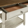 thumbnail image 4 of Weston Home Nora Kitchen Island with 2 Drawers and 2 Shelves, Antique White, 4 of 5