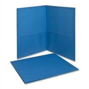 Oxford Twin Pocket Letter-size Folders Letter - 8 1/2" x 11" Sheet Size - 100 Sheet Capacity - 2 Internal Pocket(s) - Leatherette Paper - Light Blue - Recycled - 25 / Box