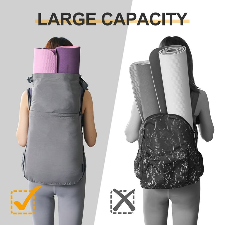 バックパック・リュック NOI990 Drawstring Bag Light Gray OHMY FIT - Water Resistant Drawstring Backpack, Gymsack with