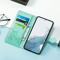 thumbnail image 3 of Allytech Galaxy S23 FE Wallet Case with Hand Wrist, Flip Mandala Embossed Slim Fit Card Slots Kickstand Shockproof Wallet Case Cover for Samsung Galaxy S23 FE - Green, 3 of 9