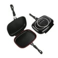 thumbnail image 5 of Rupoun 12.6 inches / 32 cm Double Sided Grill Pan, Aluminum Nonstick Portable Frying Skillet with Anti-Burn Handle, Black, 5 of 9