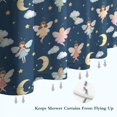 thumbnail image 6 of Dark Blue Fairy Moon Princess Pattern Shower Curtain 72"x84" ,Bathroom Decorative Shower Curtains Set with 12 Hooks,Modern Waterproof Washable Shower Curtain, 6 of 6