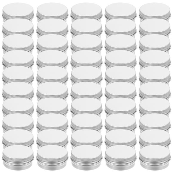 50 unids Pequeña caja de aluminio espiral tapa de tapa titular de ungüento vacío caja de cosméticos