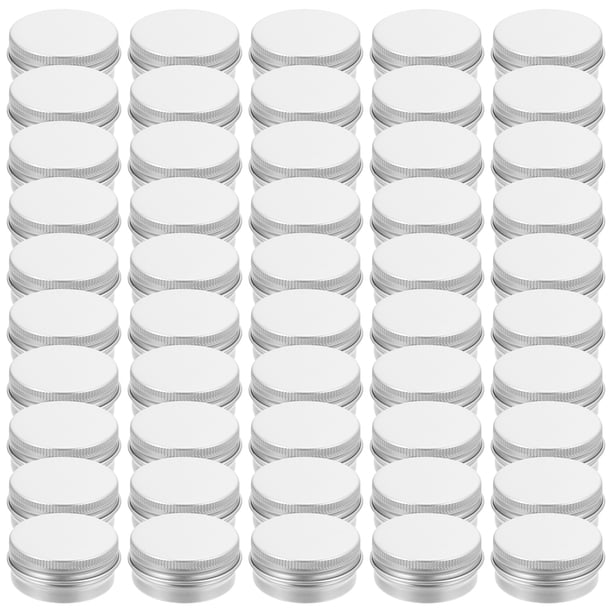 BRIGHTFUFU 50 unids Pequeña caja de aluminio espiral tapa de tapa titular de ungüento vacío caja de cosméticos