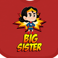 thumbnail image 4 of Inktastic Big Sister Superhero Girls Baby Bib, 4 of 4