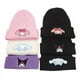 Botu Sanrio hiver chapeaux Kawaii Kuromi Kitty ma mélodie Colorée Sanrio tricoté chapeaux chaud personnalisé broderie bonnets – image 2 sur 5