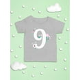 thumbnail image 3 of Number 9 With Flowers T-Shirt Infant -Image by Shutterstock,  6 Months, 3 of 4