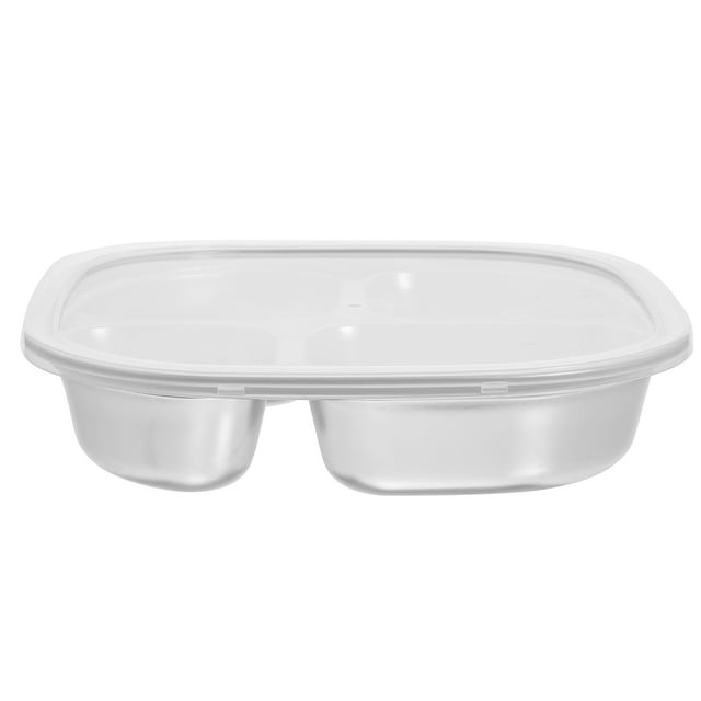 CIMAXIC Stainless Steel Divided Portion Plates for School Use 1 Set