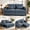 73"Blue+Chenille, variant on 82" Queen Size Sofa Bed, Loveseat Sleeper Sofa with Pull Out Bed, Swivel Table and USB, Modern 2 Seater Convertible Chenille Couch for Living Room Bedroom Apartment,Black
