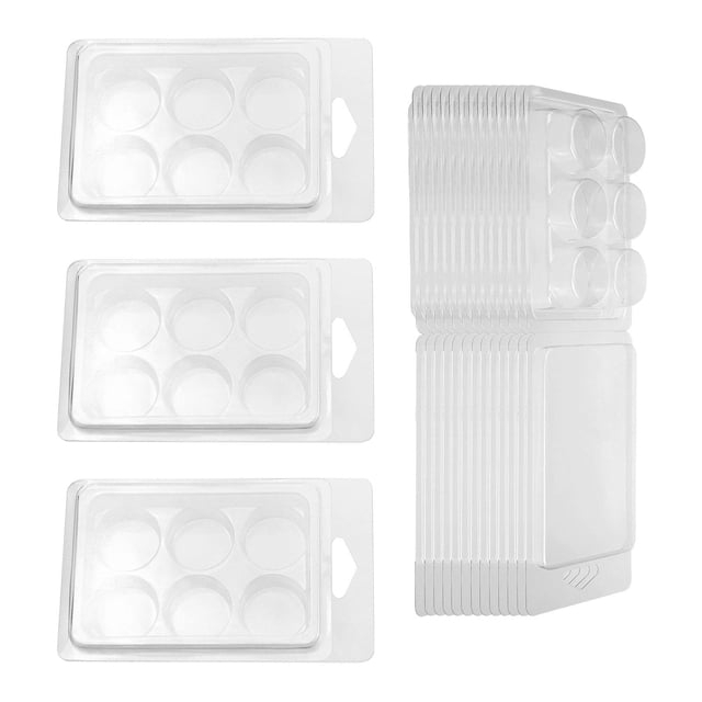 Siruishop 100 Pieces Candles Melt Clamshells Models for Wickless Tarts Candles Easy to Use Round