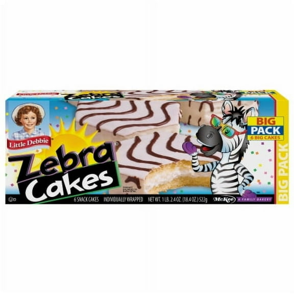 Pack of 2 - Little Debbie Big Pack Zebra Cakes 6 pk
