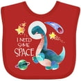 thumbnail image 3 of Inktastic I Need Some Space Dinosaur Astronaut with Stars and Planet Boys or Girls Baby Bib, 3 of 4