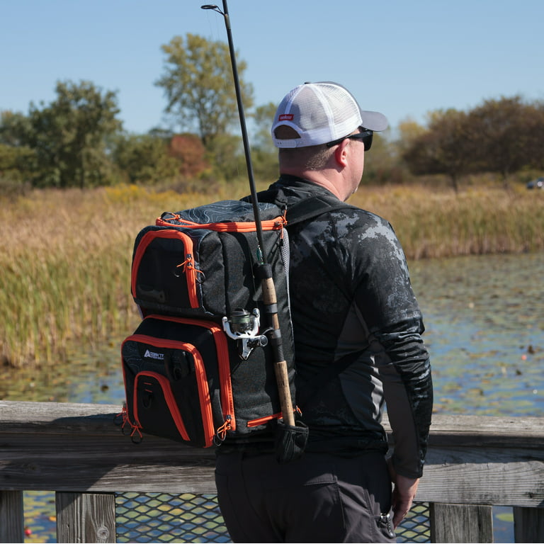 Ozark Trail Elite Fishing Tackle Backpack with Bait Cooler, Black - Walmart .com