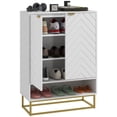 thumbnail image 1 of HOMCOM Armoire à Chaussures pour Entrée, Armoire de Rangement pour 12 Paires de Chaussures, Blanc, 1 of 10