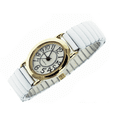 thumbnail image 2 of LINEL Women's Gold Oval Dial Watch White Stretch Band Easy Read Dial Expansion Band Wristwatch, 2 of 5