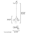 thumbnail image 3 of 28274DBZAB Maxim Lighting Akimbo - 24W 4 LED Pendant-24.25 Inches Tall and 21.75 Inches Wide, 3 of 5