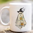 thumbnail image 2 of Floral Ghost Mug, Ghost Halloween Mug, Halloween Mugs For Mom Dad Best Friends 11oz 15oz Ceramic Coffee Gifts For Family Friend Men Women On Birthday Christmas Anniversary, 2 of 6