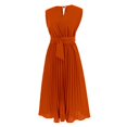 thumbnail image 5 of B91xZ Robes pour Femmes Col Rond Sans Manches Robes d'Été Couleur Unie Décontractées Midi Amples, A L, 5 of 5