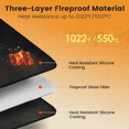 thumbnail image 6 of GPED Heat Resistant Grill Mats, 48×36 Inch Under Grill Mat for Outdoor Grill to Protect Your Prep Table and Outdoor Grill Table - Fire Proof & Water Proof & Oil Proof BBQ Mat - Black (0.6mm), 6 of 7