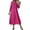 #0020-Hot Pink, variant on Ailaofu Women's Maxi Dress Solid Loose Cotton Linen Long Dresses with Pockets