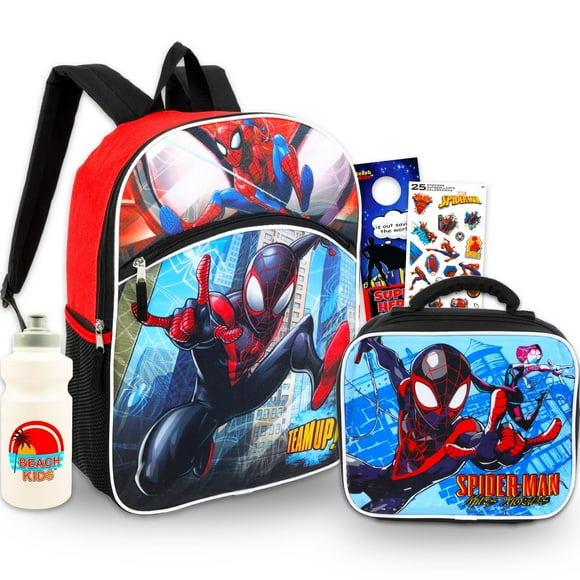 Set de loncheras Miles Morales Mochila Marvel de 16 pulgadas