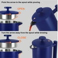 thumbnail image 6 of Secura French Press Coffee Maker, Double-Wall 304 Grade Stainless Steel Coffee Press with 2 Extra Screens, 34oz (1L), Blue, 6 of 8