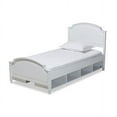 thumbnail image 2 of Baxton Studio Elise Classic and Traditional Transitional White Finished Wood Twin Size Storage Platform Bed, 2 of 7