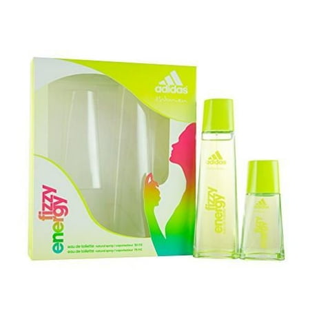 Adidas Mens Edt Spray - FIZZY ENERGY by Adidas Women 1.0 oz. + 2.5 oz edt spray Perfume Gift Set New NIB