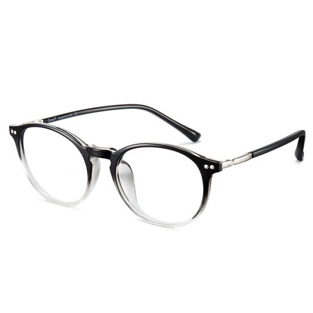 Cyxus Round Blue Light Glasses for Men Women Lightweight TR90 Computer Gaming Glasses Relieve Digital Headache Eye Strain(Black Gradient)