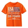 thumbnail image 4 of Ruyang 4th of July T Shirts for Kids America Flag Print Patriotic Crewneck Short Sleeve Summer 250th Anniversary Tee Tops, 4 of 4