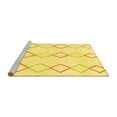 thumbnail image 2 of Ahgly Company Machine Washable Indoor Square Oriental Yellow Modern Area Rugs, 8' Square, 2 of 4