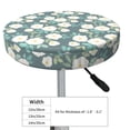 thumbnail image 4 of Kdxio Flower Print Stool Covers Round,Stretch Round Bar Stool Covers Washable Bar Stool Cushion Slipcover for 12-15 Inch Chair, 4 of 7